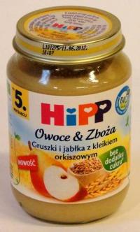 Hipp gruszki i jabłka z kleikiem orkiszowym bio 190g