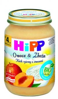 Hipp owoce z kleikiem ryżowym bio 190g