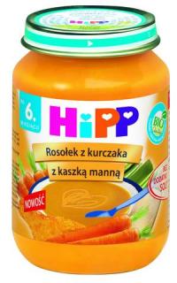 Hipp rosołek z kurczaka z kaszą manną bio 190g