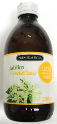 Sok jabłko z syropem z kwiatu czarnego bzu 250ml Premium Rosa