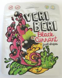 Żelki owocowe o smaku czarnej porzeczki paski bez cukru 50g Veri Beri