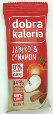 Baton jabłko & cynamon bez dodatku cukru 35g Kubara