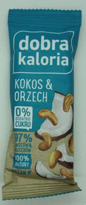 Baton kokos & orzech bez dodatku cukru 35g Kubara