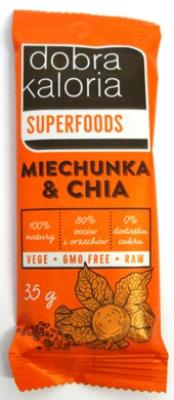 Baton owocowy miechunka & chia bez dodatku cukru 35g Kubara