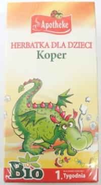 Bio herbatka dla dzieci koper włoski 20 x 1,5g Apotheke