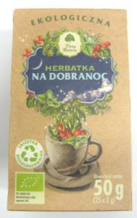 Bio herbatka ziołowo - owocowa na dobranoc 25x2g Dary Natury
