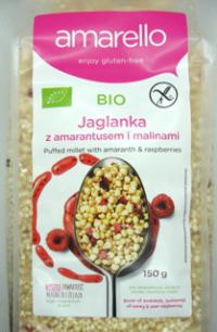 Bio jaglanka z amarantusem i malinami bezglutenowa 150g Kubara