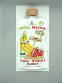 Bio mus banan, truskawka, quinoa bez cukru 100g Erdbar
