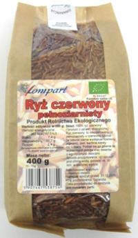 Bio ryż czerwony pełnoziarnisty 400g Lompart