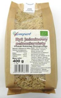 Bio ryż jaśminowy pełnoziarnisty 400g Lompart