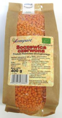 Bio soczewica czerwona 400g Lompart