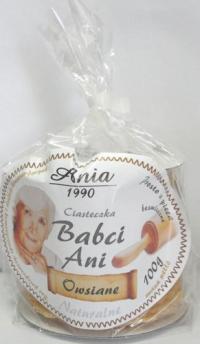 Ciastka babci Ani owsiane naturalne bez cukru 100g Ania