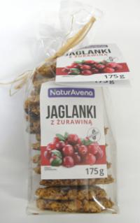 Ciastka jaglanki z żurawiną bezglutenowe 175g NaturAvena