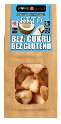 Ciastka keto kokosowe bez glutenu, bez dodatku cukru 150g Pure&Good