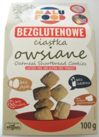 Ciastka owsiane bezglutenowe, bez dodatku cukru 100g Malu Food