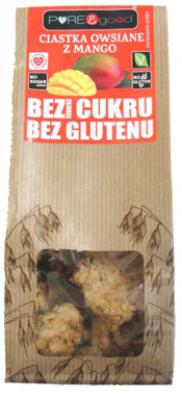 Ciastka owsiane z mango bez glutenu i bez dodatku cukru 150g Pure&Good