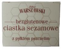 Ciastka Warszawskie sezamowe z pyłkiem pszczelim bez glutenu 150g