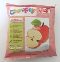Crispy chrupsy chrupiące plasterki jabłka z sokiem truskawkowym 18g Crispy