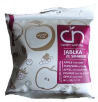 Crispy jabłko o smaku owoców leśnych z witaminami suszone plasterki 18g Crispy Natural