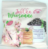 Crispy wiosenne jabłka (suszone plastry jabłka z dodatkiem soku z czarnych porzeczek) 18g Crispy Natural