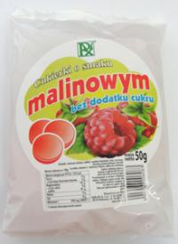 Cukierki malinowe bez dodatku cukru 50g Radix-Bis