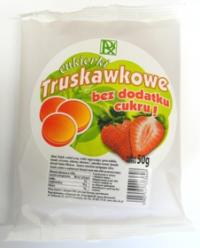 Cukierki truskawkowe bez cukru 50g Radix-Bis