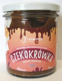 Czekokrówka mleczna bez dodatku cukru - słony karmel 300g Krukam