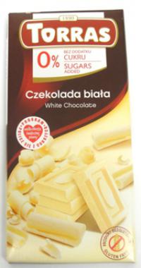 Czekolada biała bez dodatku cukru 75g Torras