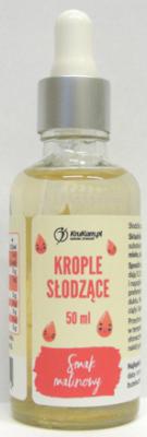 Krople słodzące na bazie sukralozy o smaku malinowym 50ml Krukam