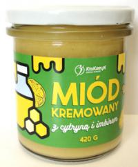 Miód kremowany z cytryną i imbirem 420g Krukam