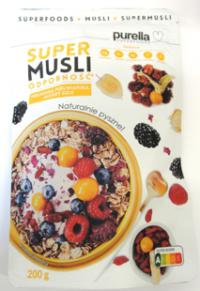 Musli super odporność - mieszanka płatków zbożowych z jagodami goji i miechunką peruwiańską 200g Purella