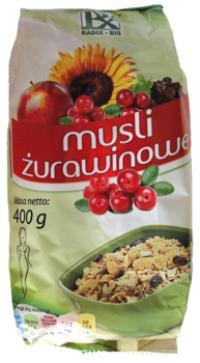 Musli żurawinowe 400g Radix-Bis