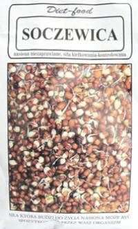Nasiona do kiełkowania soczewica 160g Diet-food