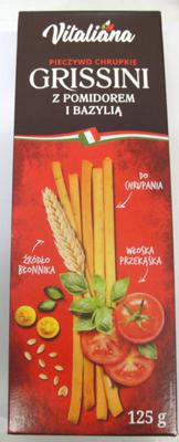 Paluszki grissini z pomidorami i bazylią 125g Vitaliana