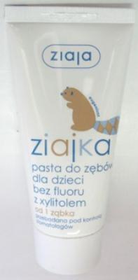 Pasta do zębów dla dzieci bez fluoru z xylitolem 50g Ziaja