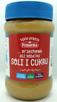 Pasta orzechowa z prażonych orzeszków arachidowych bez dodatku soli i cukru 350g Primavika
