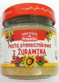 Pasta słonecznikowa z żurawiną 160g Primavika