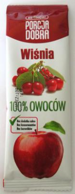 Przekąska jabłko-wiśnia bez dodatku cukru 16g listek Porcja Dobra