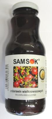 Sam sok z żurawin wielkoowocowych bez cukru 250ml Viands