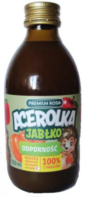 Sok 100% z jabłek i aceroli bez cukru 250ml Premium Rosa (suplement diety)