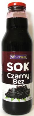 Sok z czarnego bzu bez dodatku cukru 750ml NaturAvena