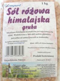 Sól himalajska różowa gruba 1 kg Lompart