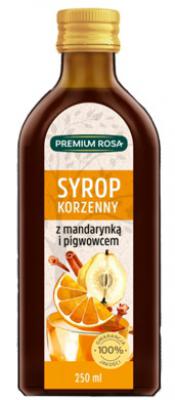 Syrop korzenny z mandarynką i pigwowcem 250ml Premium Rosa