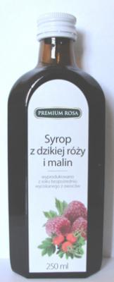Syrop różano - malinowy 250ml Premium Rosa
