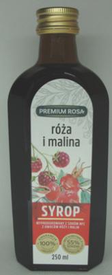 Syrop różano - malinowy 250ml Premium Rosa