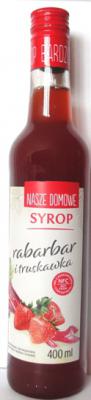 Syrop z rabarbaru i truskawek 400ml Premium Rosa