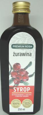 Syrop z żurawin 250ml Premium Rosa