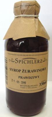 Syrop żurawinowy 330ml Spichlerz