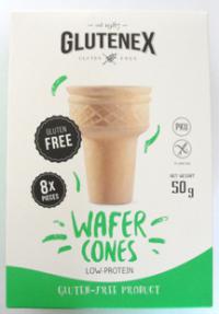 Wafle suche stożki niskobiałkowe 50g Glutenex