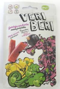 Żelki o smaku czarnej porzeczki bez cukru 50g Veri Beri